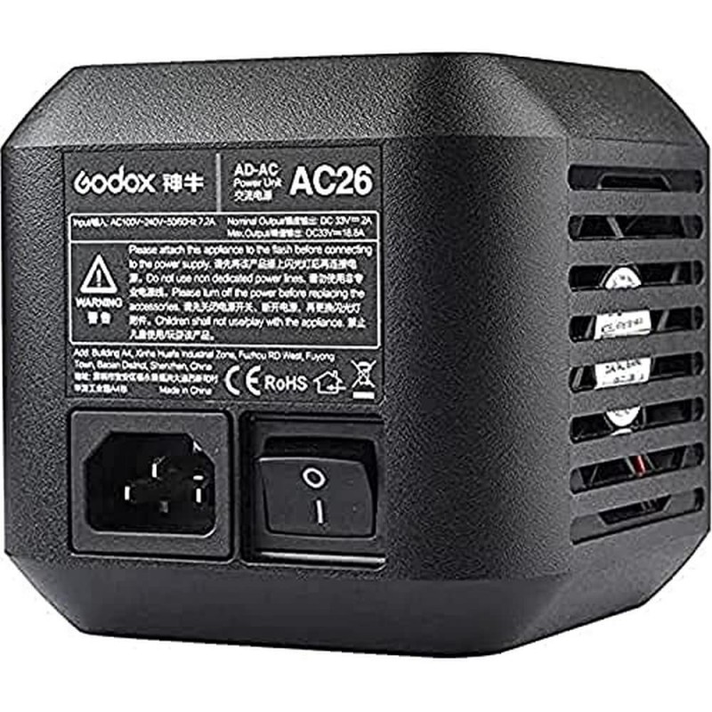 GODOX AC26 AC Power Unit for AD600 Pro Flash Shoe Adapter GODOX AC26 AC Power Unit for AD600 Pro Flash Shoe Adapter