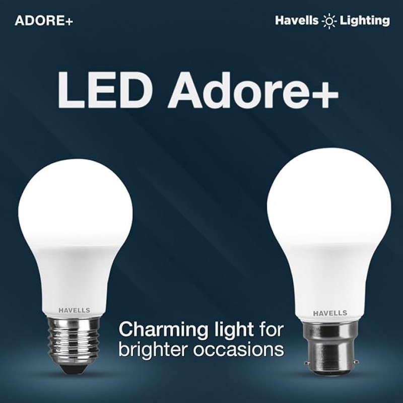 Havells 9w LED Bulb for Home & Office |B22 LED Bulb Base |Cool Day White Light (6500K) |4Kv Surge Protection |High Voltage Protection |Eco Friendly Energy Efficient | Pack of 10 Havells 9w LED Bulb for Home & Office |B22 LED Bulb Base |Cool Day White Light (6500K) |4Kv Surge Protection |High Voltage Protection |Eco Friendly Energy Efficient | Pack of 10