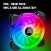 Ant Esports Superflow SF120 KIT 3 IN 1 ARGB Three Dual-Sided ARGB ring light PWM Case Fan Kit - Black Ant Esports Superflow SF120 KIT 3 IN 1 ARGB Three Dual-Sided ARGB ring light PWM Case Fan Kit - Black