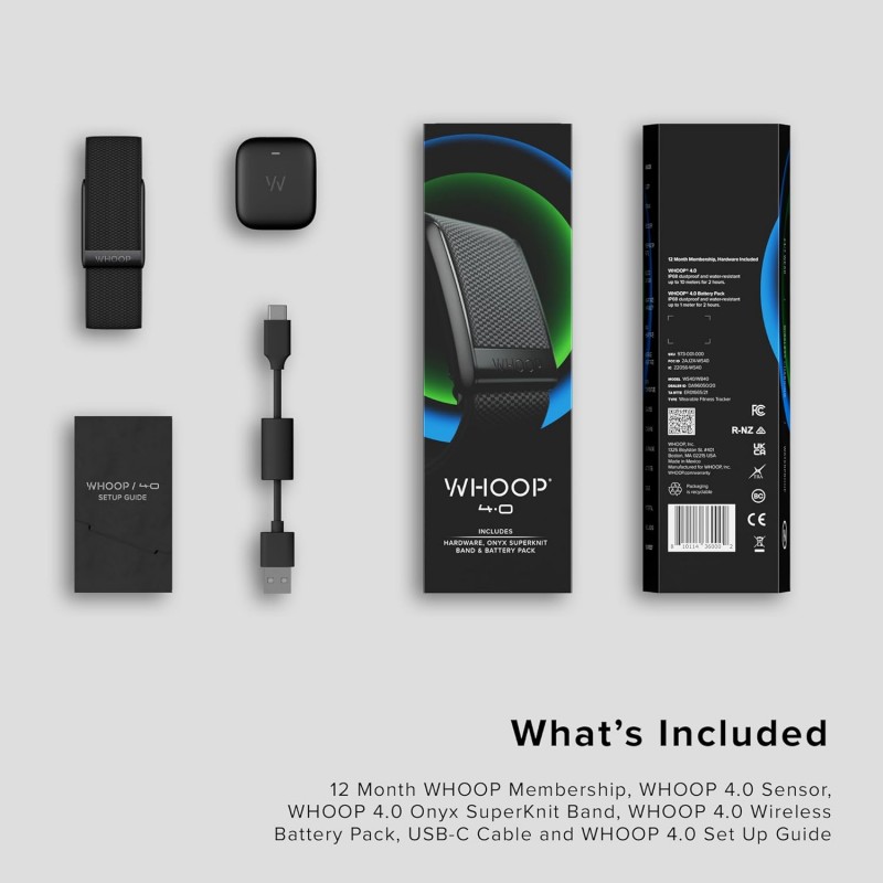 WHOOP 4.0 with 12 Month Subscription- Wearable Health Fitness & Activity Tracker- Continuous Monitoring, Performance Optimization, Heart Rate Tracking, Improve Sleep, Strain, Recovery, Wellness, Black WHOOP 4.0 with 12 Month Subscription- Wearable Health Fitness & Activity Tracker- Continuous Monitoring, Performance Optimization, Heart Rate Tracking, Improve Sleep, Strain, Recovery, Wellness, Black