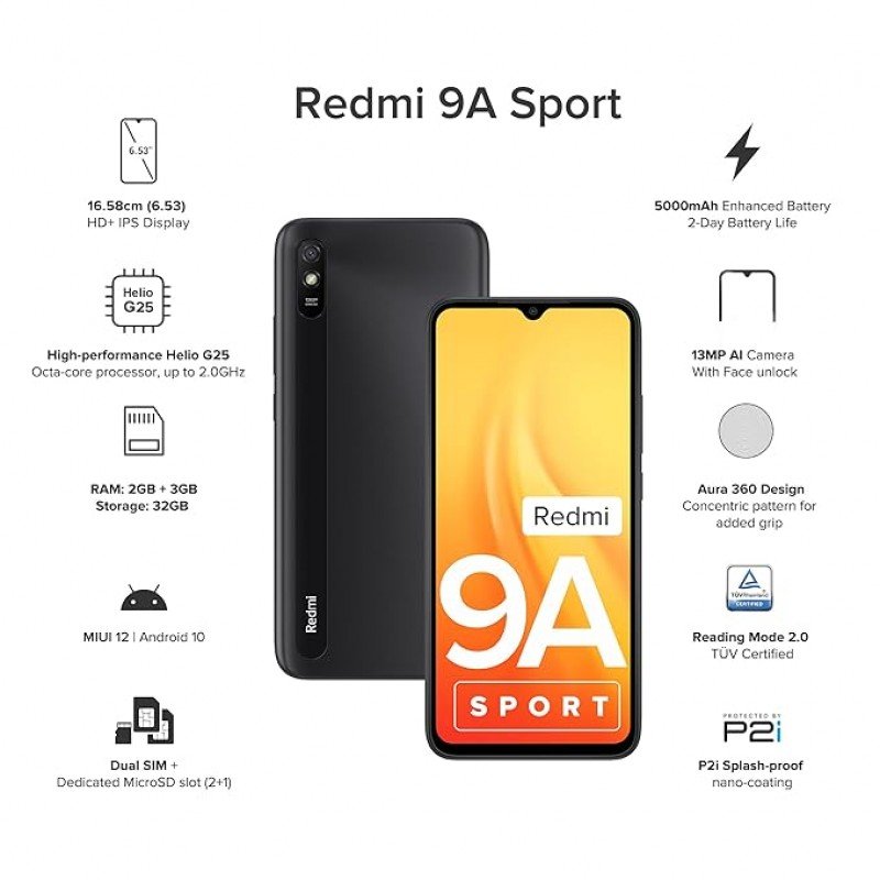 Redmi 9 (Carbon Black, 64 GB) (4 GB RAM) Redmi 9 (Carbon Black, 64 GB) (4 GB RAM)