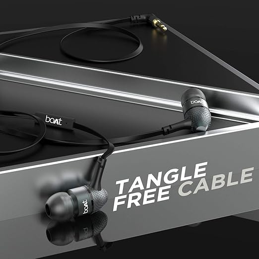 Boat BassHeads 225 in-Ear Super Extra Bass Headphones (Black) Boat BassHeads 225 in-Ear Super Extra Bass Headphones (Black)