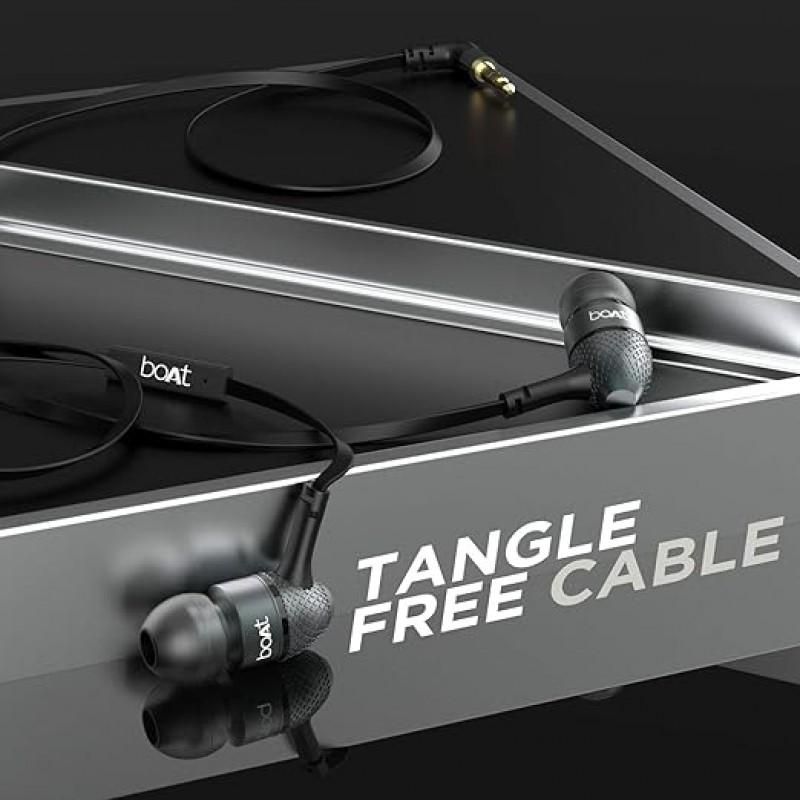 Boat BassHeads 225 in-Ear Super Extra Bass Headphones (Black) Boat BassHeads 225 in-Ear Super Extra Bass Headphones (Black)