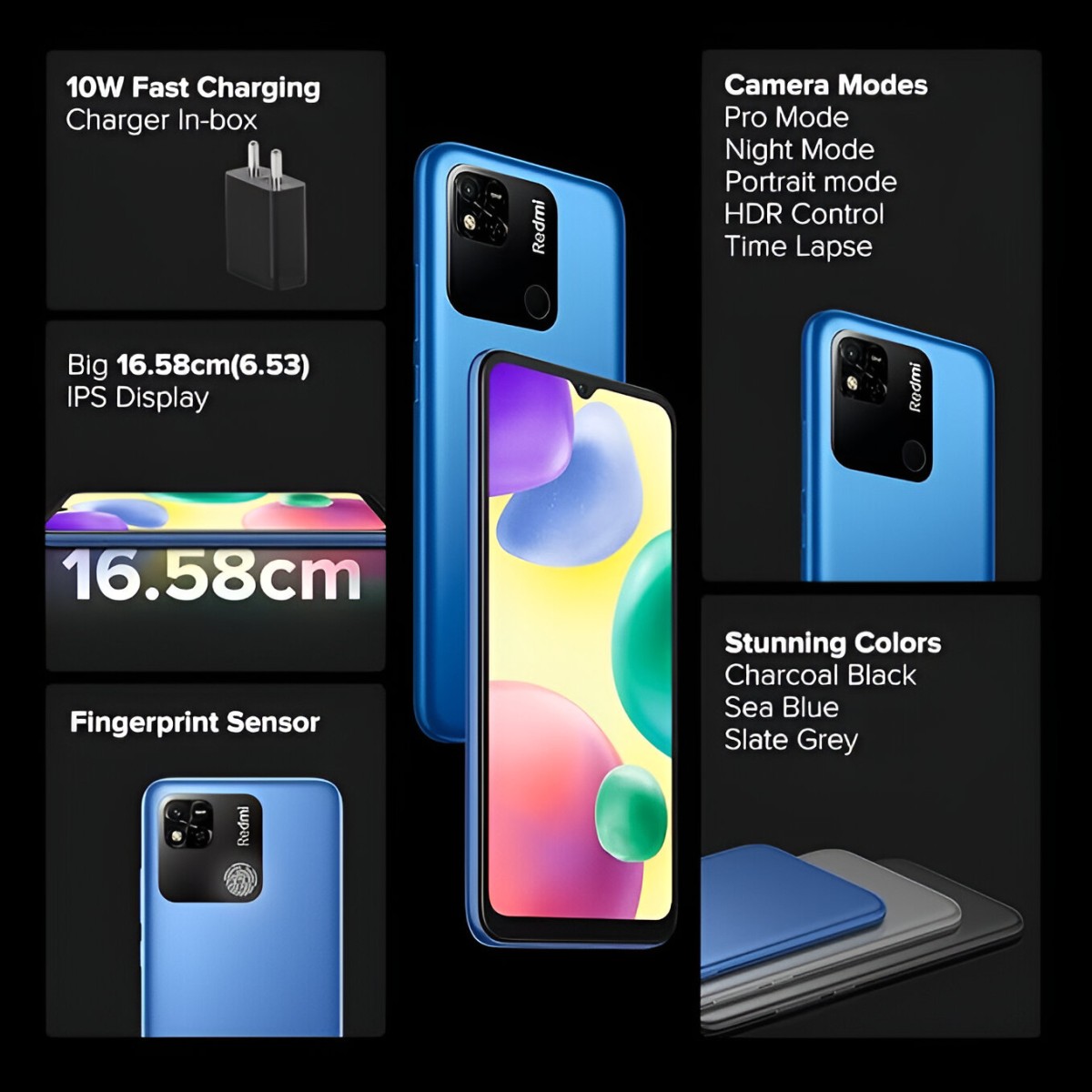 REDMI 10A SPORT (Sea Blue, 128 GB 6 GB RAM) (Seal Pack)