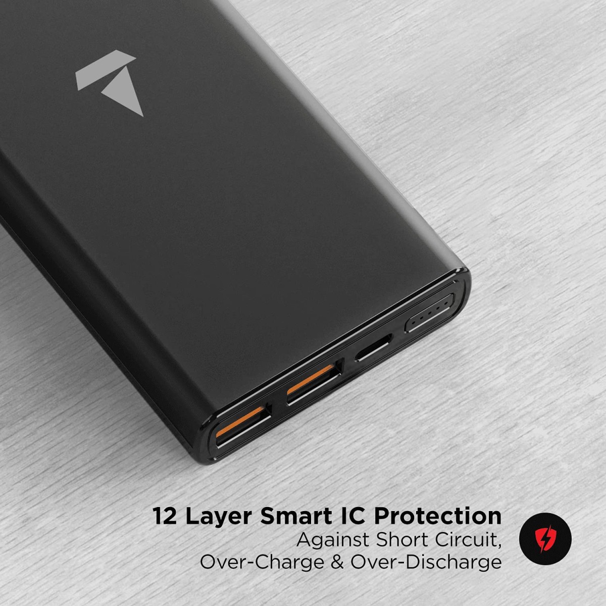 boAt Energyshroom PB500 Wireless Power Bank(Carbon Black)