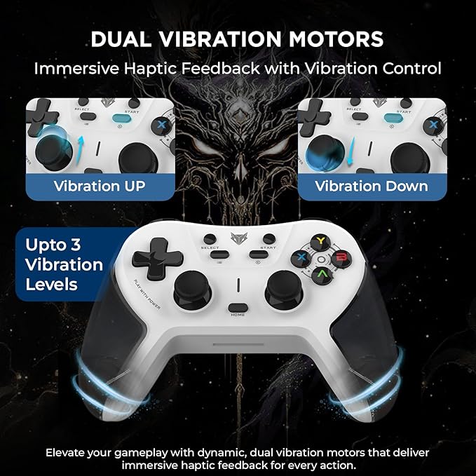 EvoFox One S Universal 3-Mode Wireless Gaming Controller – HallSense™ Precision Joysticks, Bluetooth 5.0, 2.4GHz & Wired Connectivity EvoFox One S Universal 3-Mode Wireless Gaming Controller – HallSense™ Precision Joysticks, Bluetooth 5.0, 2.4GHz & Wired Connectivity