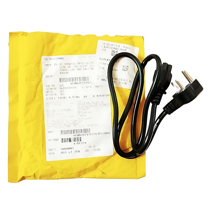 Dell JDCXX,K257C 1 Port 240V 3 Pin Power Chord for Laptops - Black