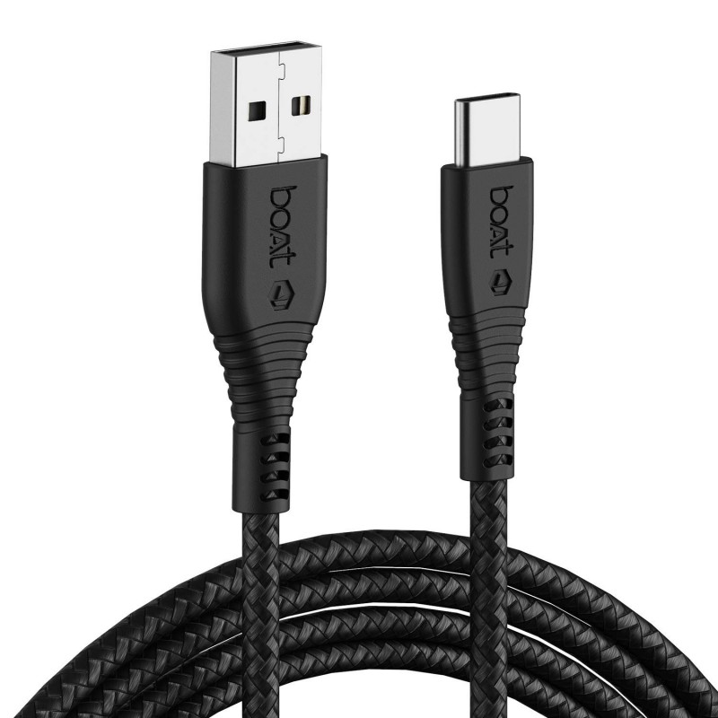 boAt Type C A325 Tangle-free, Sturdy Type C Cable with 3A Rapid Charging & 480 Mbps Data Transmission Speed, Compatible with Smartphones & Tablets(Black) boAt Type C A325 Tangle-free, Sturdy Type C Cable with 3A Rapid Charging & 480 Mbps Data Transmission Speed, Compatible with Smartphones & Tablets(Black)