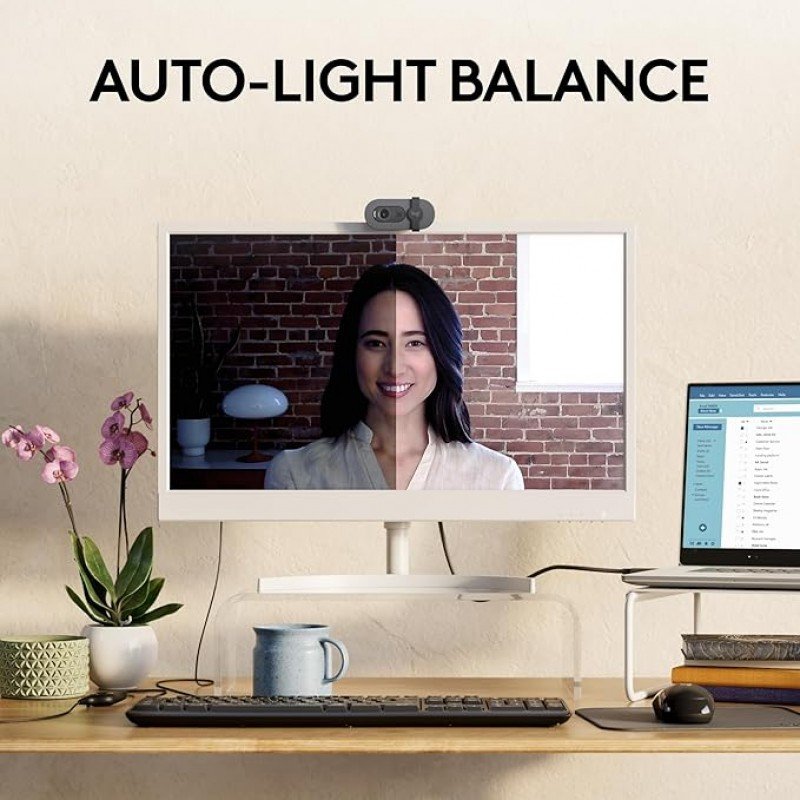 Logitech Brio 100 2 HD Webcam with Built-In Microphone USB Connectivity Logitech Brio 100 2 HD Webcam with Built-In Microphone USB Connectivity