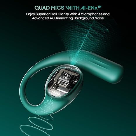 boAt Airdopes Progear Open-Ear Ear Buds for Outdoor Sports W/Air Conduction Tech, in Ear, 4 Mics W/Ai-Enx, 100Hrs Playback, 15Mm Drivers, Secure Fit,Beast Mode W/ 40Ms Latency, ASAP Charge Green boAt Airdopes Progear Open-Ear Ear Buds for Outdoor Sports W/Air Conduction Tech, in Ear, 4 Mics W/Ai-Enx, 100Hrs Playback, 15Mm Drivers, Secure Fit,Beast Mode W/ 40Ms Latency, ASAP Charge Green