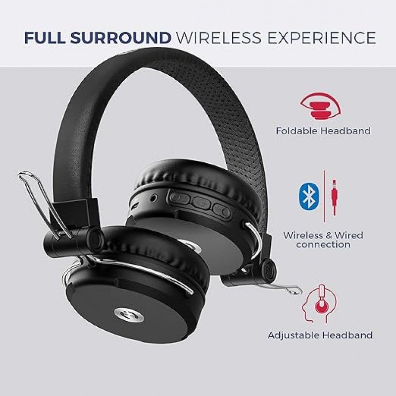 MuveAcoustics Impulse2PRO MA-1600SB Wireless On-Ear Headphones with Mic and Integrated Controls (Steel Black) MuveAcoustics Impulse2PRO MA-1600SB Wireless On-Ear Headphones with Mic and Integrated Controls (Steel Black)
