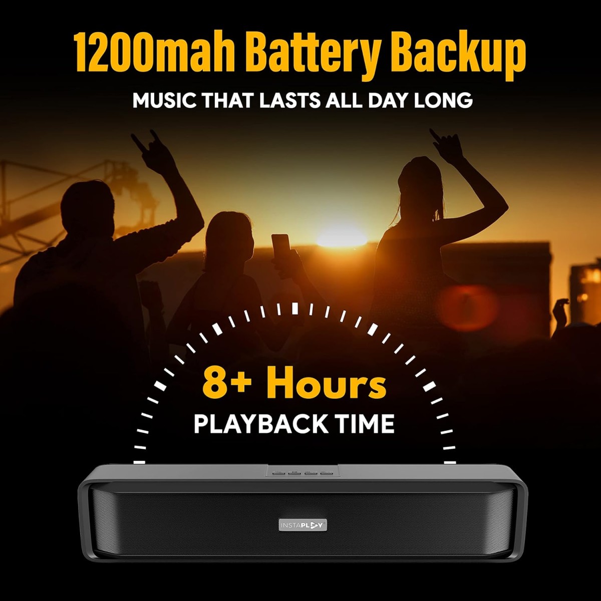 INSTAPLAY STAGE100PRO Bluetooth Soundbar Speaker BLACK