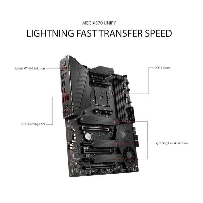 MSI MPG X570 Gaming PRO Carbon WiFi ATX Gaming AM4Socket ATX AMD X470 Chipset DDR4 Motherboard for Desktop, Workstation MSI MPG X570 Gaming PRO Carbon WiFi ATX Gaming AM4Socket ATX AMD X470 Chipset DDR4 Motherboard for Desktop, Workstation