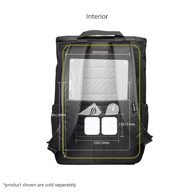 ASUS ROG BP4701 43.18 cm Gaming Backpack (Black), with Holographic Cybertext Printing, Roll Up Design, Suitable for up to 43.18 cm Laptop ASUS ROG BP4701 43.18 cm Gaming Backpack (Black), with Holographic Cybertext Printing, Roll Up Design, Suitable for up to 43.18 cm Laptop