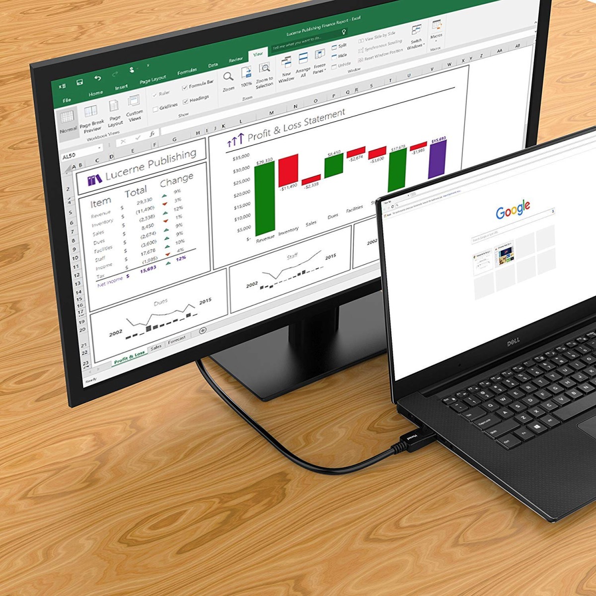 Airtree DisplayPort to DisplayPort Cable - 3 Feet