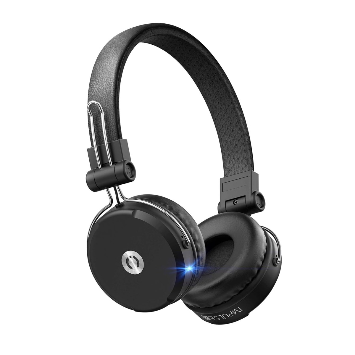 MuveAcoustics Impulse2PRO MA-1600SB Wireless On-Ear Headphones with Mic and Integrated Controls (Steel Black)