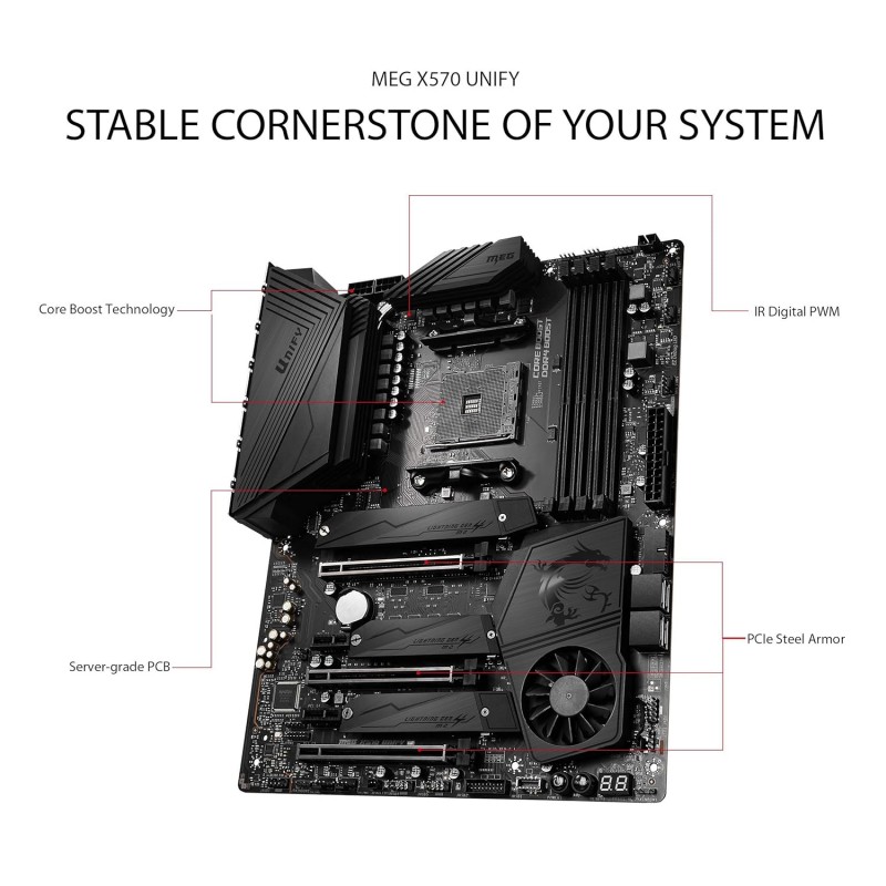 MSI MPG X570 Gaming PRO Carbon WiFi ATX Gaming AM4Socket ATX AMD X470 Chipset DDR4 Motherboard for Desktop, Workstation MSI MPG X570 Gaming PRO Carbon WiFi ATX Gaming AM4Socket ATX AMD X470 Chipset DDR4 Motherboard for Desktop, Workstation