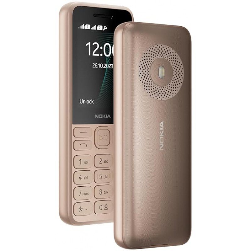 Nokia 130 Music | Built-in Powerful Loud Speaker with Music Player and Wireless FM Radio | Dedicated Music Buttons | Big 2.4 Display | 1 Month Standby Battery Life | Gold Nokia 130 Music | Built-in Powerful Loud Speaker with Music Player and Wireless FM Radio | Dedicated Music Buttons | Big 2.4 Display | 1 Month Standby Battery Life | Gold