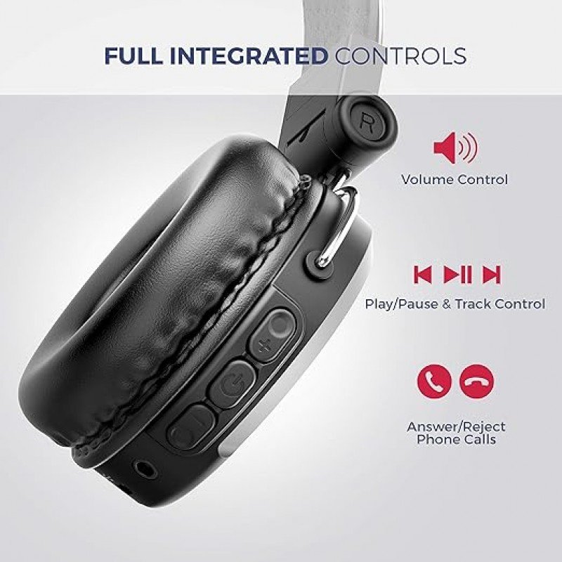 MuveAcoustics Impulse2PRO MA-1600SB Wireless On-Ear Headphones with Mic and Integrated Controls (Steel Black) MuveAcoustics Impulse2PRO MA-1600SB Wireless On-Ear Headphones with Mic and Integrated Controls (Steel Black)