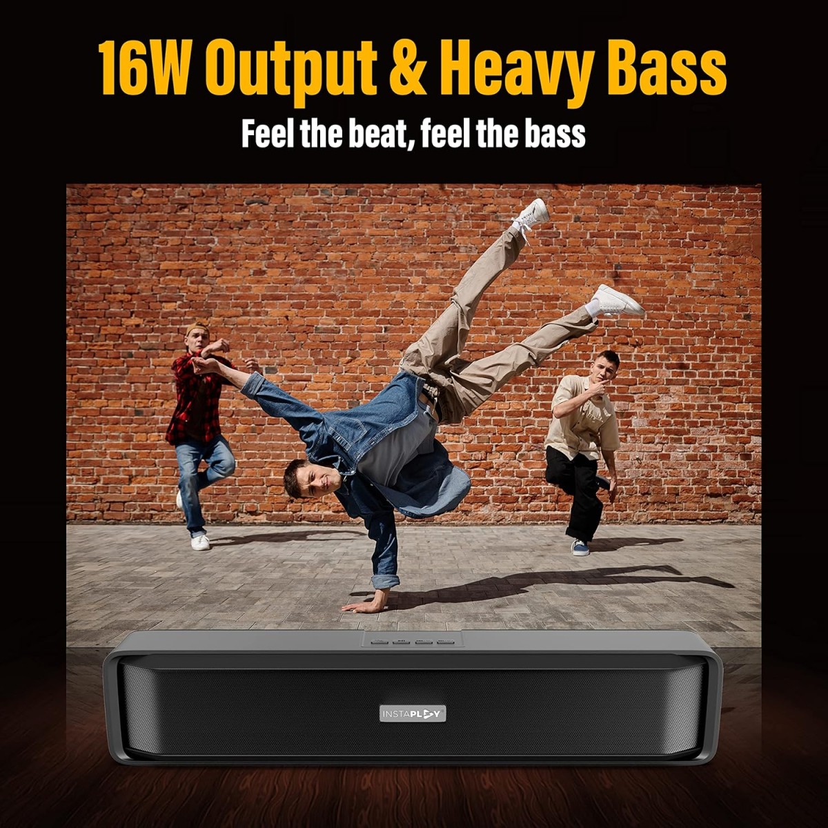 INSTAPLAY STAGE100PRO Bluetooth Soundbar Speaker BLACK