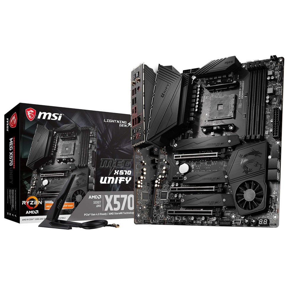 MSI MPG X570 Gaming PRO Carbon WiFi ATX Gaming AM4Socket ATX AMD X470 Chipset DDR4 Motherboard for Desktop, Workstation