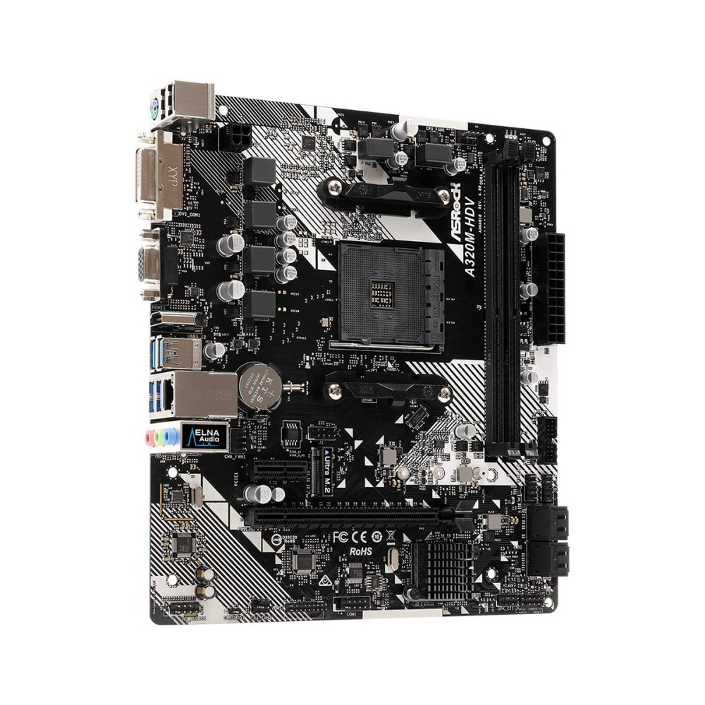 ASRock Amd Ryzen Am4 Compatible With A320 Chip Microatx Motherboard A320M-Hdv R4.0, ddr_4