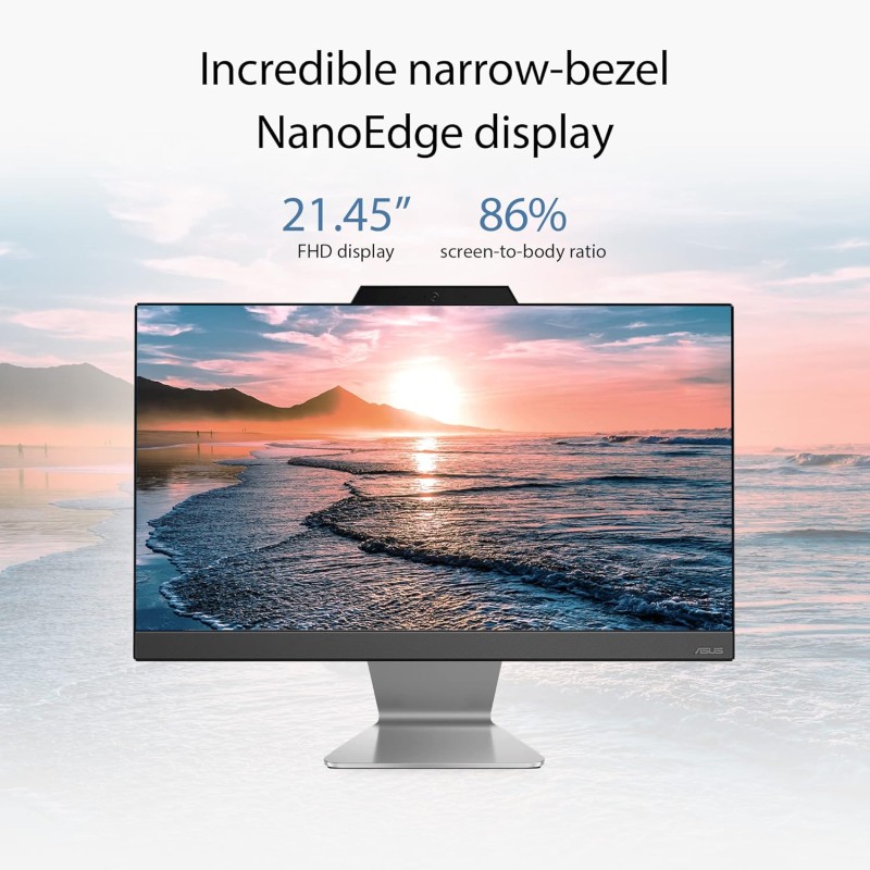 ASUS AiO A3 Series, 21.45" (54.48 cm) FHD, Intel Core i5-1235U 12th Gen, All-in-One Desktop (8GB/512GB SSD/Windows 11/Office 2021/with Wireless Keyboard & Mouse/Black/4.84 kg), A3202WBAK-BA003WS ASUS AiO A3 Series, 21.45" (54.48 cm) FHD, Intel Core i5-1235U 12th Gen, All-in-One Desktop (8GB/512GB SSD/Windows 11/Office 2021/with Wireless Keyboard & Mouse/Black/4.84 kg), A3202WBAK-BA003WS