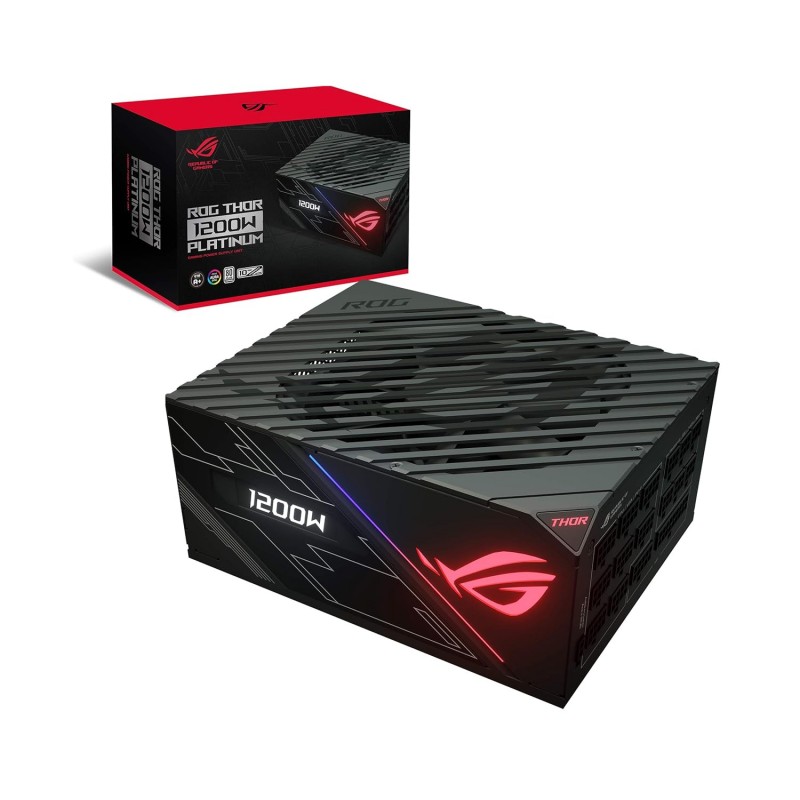 ASUS ROG Thor 1200 Certified 1200W Fully-Modular RGB Power Supply with LiveDash OLED Panel, 80 Plus Platinum (ROG-THOR-1200P) ASUS ROG Thor 1200 Certified 1200W Fully-Modular RGB Power Supply with LiveDash OLED Panel, 80 Plus Platinum (ROG-THOR-1200P)