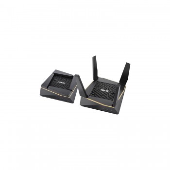 ASUS RT-AX92U (2 Pack) AX6100 Tri-Band WiFi Router 6 (Black) 802.11ax Supporting AiProtection Pro Network Security, AiMesh mesh, Built-in wtfast for G