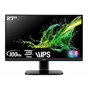 Acer 27-inch VA Panel Full HD 1920 x1080 Monitor - HDMI VGA Ports - 300 Nits - 4MS Response - 178/178 View Angle - KA270H (Black)