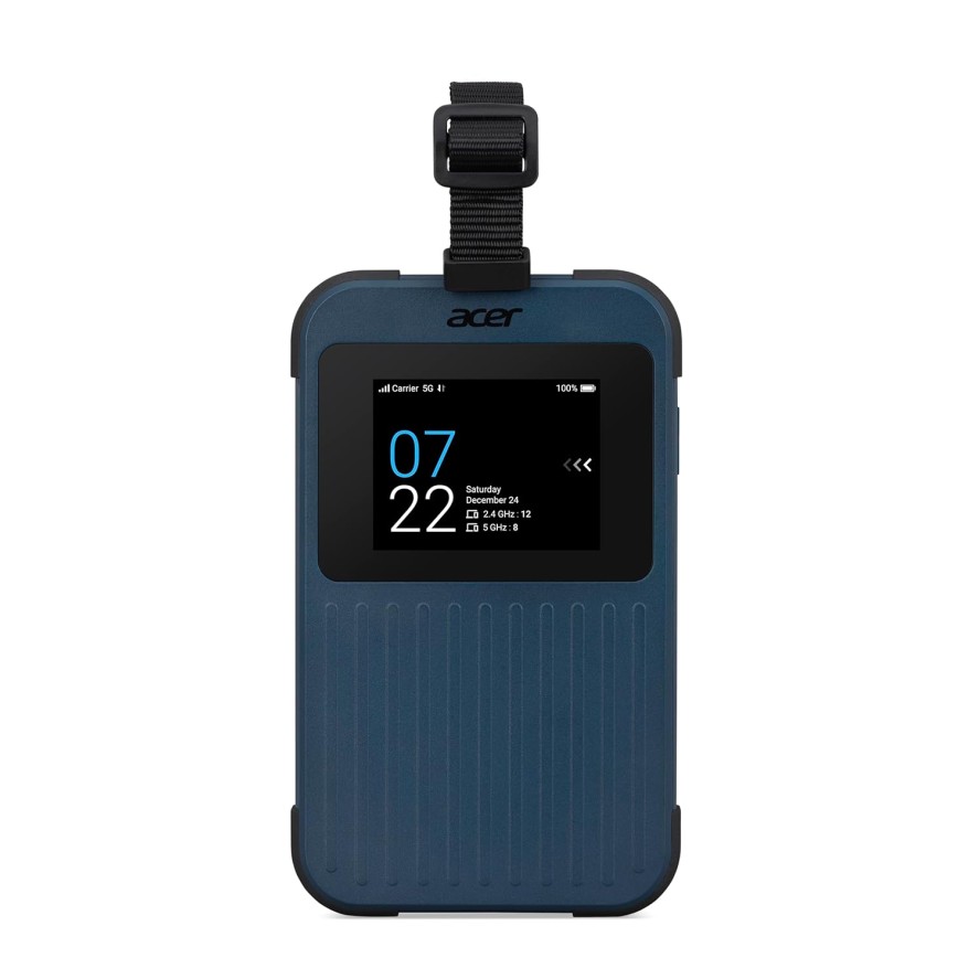 Acer Connect Enduro M3 Wifi 5G Router I 2.4-inch Touchscreen I Ruggedized Design MIL-STD-810H I 2 x 2 MIMO Connectivity I 6500mAh Battery I IP54 Certified, vSIM & Physical SIM support I USB 3.0 Type C