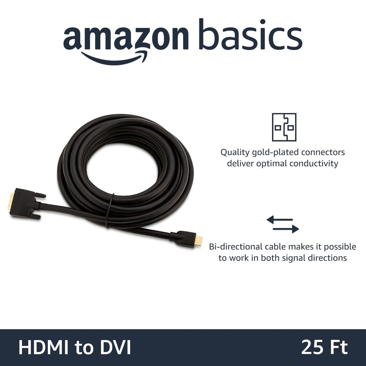 DVI to HDMI Adapter Cable - 7.6m (Latest Standard)