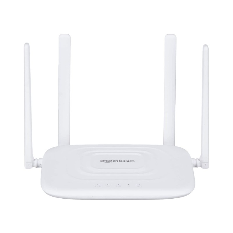 AmazonBasics AC1200 Dual-Band Wireless SOHO Router, Wi-Fi Speed Up to 867 Mbps/5 GHz and 300 Mbps/2.4 GHz, MediaTek Chipset, Guest Network Function, with 0.75M Ethernet Cable (White) AmazonBasics AC1200 Dual-Band Wireless SOHO Router, Wi-Fi Speed Up to 867 Mbps/5 GHz and 300 Mbps/2.4 GHz, MediaTek Chipset, Guest Network Function, with 0.75M Ethernet Cable (White)