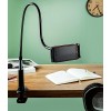 AmazonBasics Universal Mobile & Tablet Tabletop Holder | 360 Degree Rotation, Long Flexible Alloy Arm | For Desk, Table, Bed, Kitchen, Bathroom for 4.6-Inches to 10.4-Inches Tablet/Smartphones (Black)