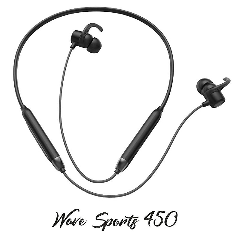 Ant Audio Wave Sports 450 Bluetooth Wireless Neckband Earphone with IPX5 (Black)