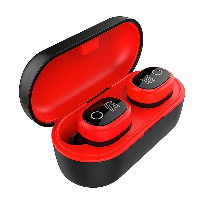 Ant Audio Wave Sports TWS 720 Bluetooth 5.0 Wireless Earbuds Black Red