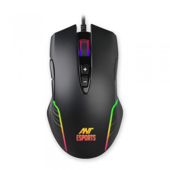 Ant Esports GM500 RGB Wired Gaming Mouse | 6 DPI Sensitivity Level adjustments | Equipped with HUANO Mouse switches