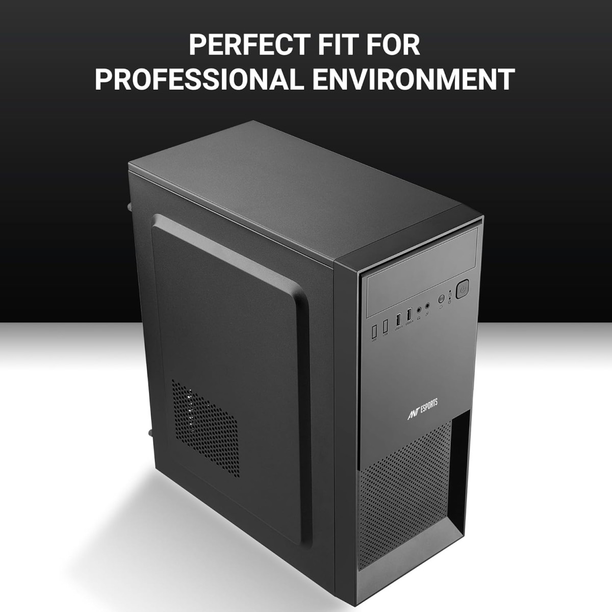 Ant Esports Si25 Value Series Mid-Tower Computer Case/Gaming Cabinet - Black | Support ATX, Micro- ATX, Mini-ITX | Pre-Installed 1 Rear Fan