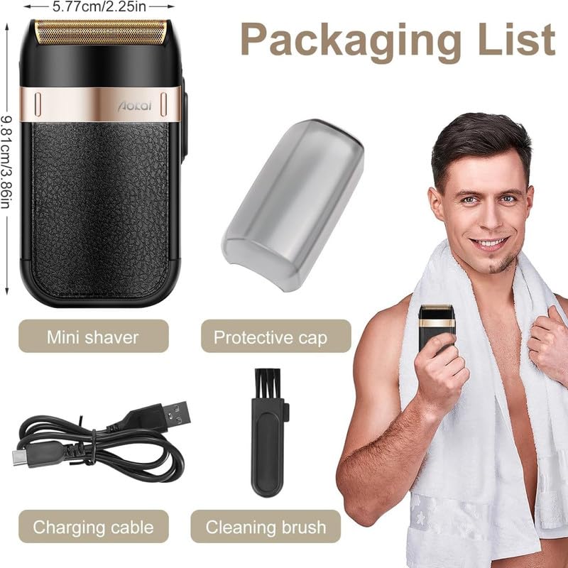 CETC Aokai WF-2022 Electric Ultrathin Shavers For Men,Electric Razor,Close Shave Head Shavers For Bald Men With 1 Extra Foil Blade,1 Travel Pouch IPX4 Waterproof Low Noise Runtime 60 Mins,Black CETC Aokai WF-2022 Electric Ultrathin Shavers For Men,Electric Razor,Close Shave Head Shavers For Bald Men With 1 Extra Foil Blade,1 Travel Pouch IPX4 Waterproof Low Noise Runtime 60 Mins,Black