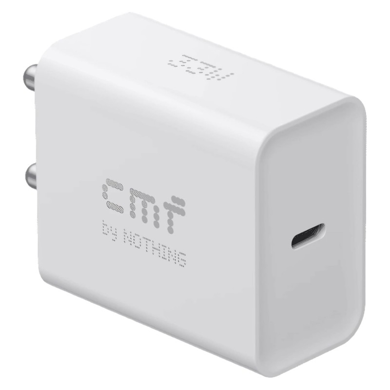 CMF by Nothing 33W Type-C Power Fast Charger Adapter | Compatible with CMF Phone 1, Nothing Phone 2a Plus, Phone 2a, Phone 2, Phone 1 | Quick Charge 3A Wall Charging for Android (White, Without Cable) CMF by Nothing 33W Type-C Power Fast Charger Adapter | Compatible with CMF Phone 1, Nothing Phone 2a Plus, Phone 2a, Phone 2, Phone 1 | Quick Charge 3A Wall Charging for Android (White, Without Cable)