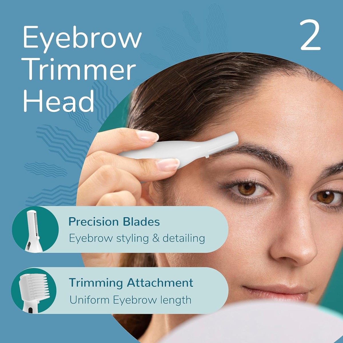 Caresmith Bloom 4 in 1 Face & Body Hair Trimmer for Women | 3 Heads- Body Trimmer & Shaver, Face Trimmer & Eyebrow Trimmer | Rechargeable | Hair Removal Machine for Women, Green