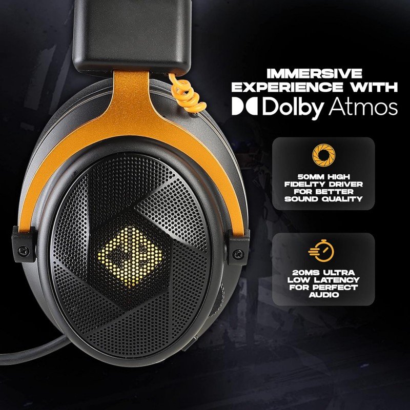 Cosmic Byte Equinox Kronos Wireless 5.8Ghz Gaming Headset, Dolby Atmos, Extreme Low Latency 20ms, 7.1 Surround Sound, Carrying Case, ENC Pullout Microphone, for PC, PS4, PS5, Xbox, Mobiles, Tablets Cosmic Byte Equinox Kronos Wireless 5.8Ghz Gaming Headset, Dolby Atmos, Extreme Low Latency 20ms, 7.1 Surround Sound, Carrying Case, ENC Pullout Microphone, for PC, PS4, PS5, Xbox, Mobiles, Tablets