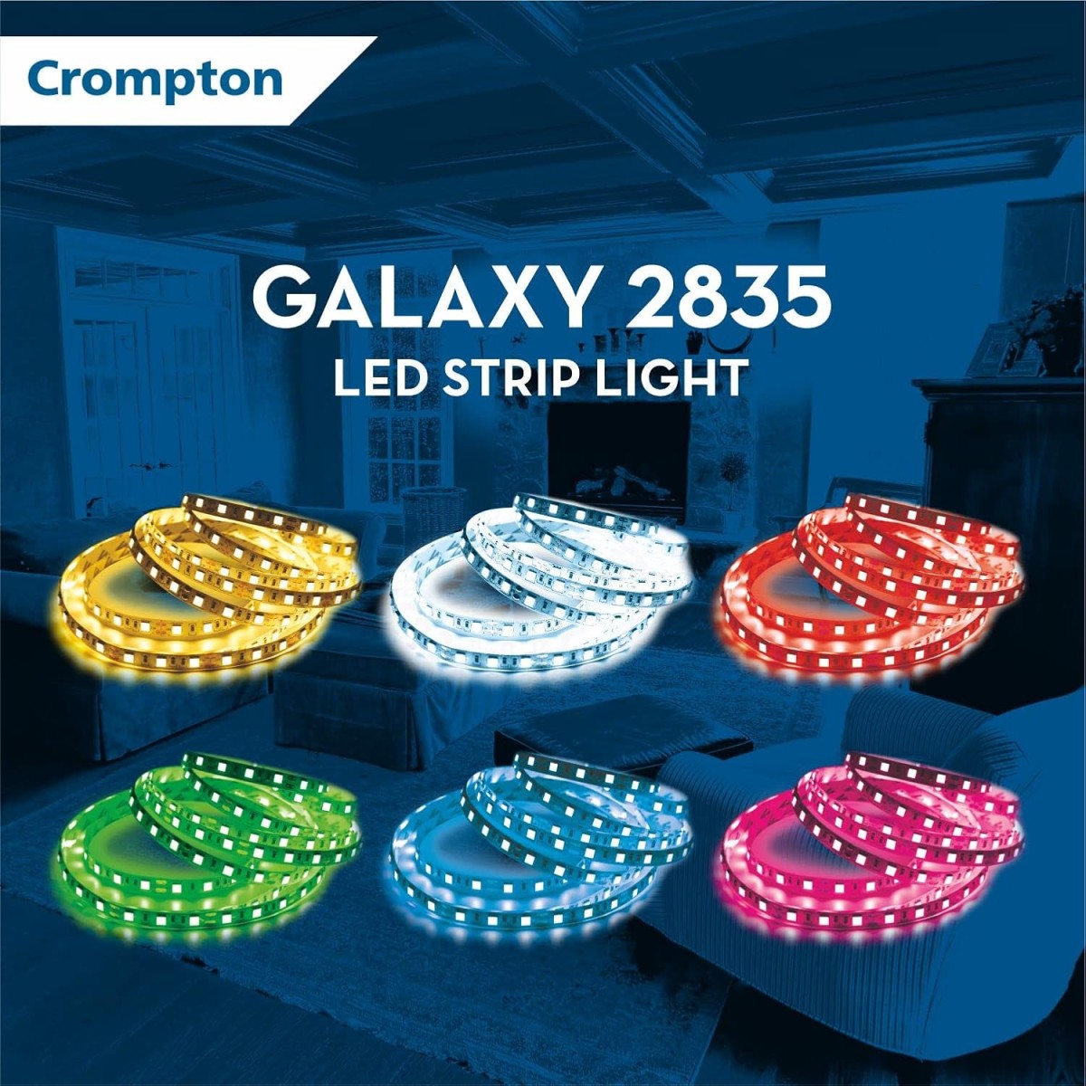 Crompton 5 Meter Strip Light Warm White 300 LEDs (Pack of 1) (Without Driver)