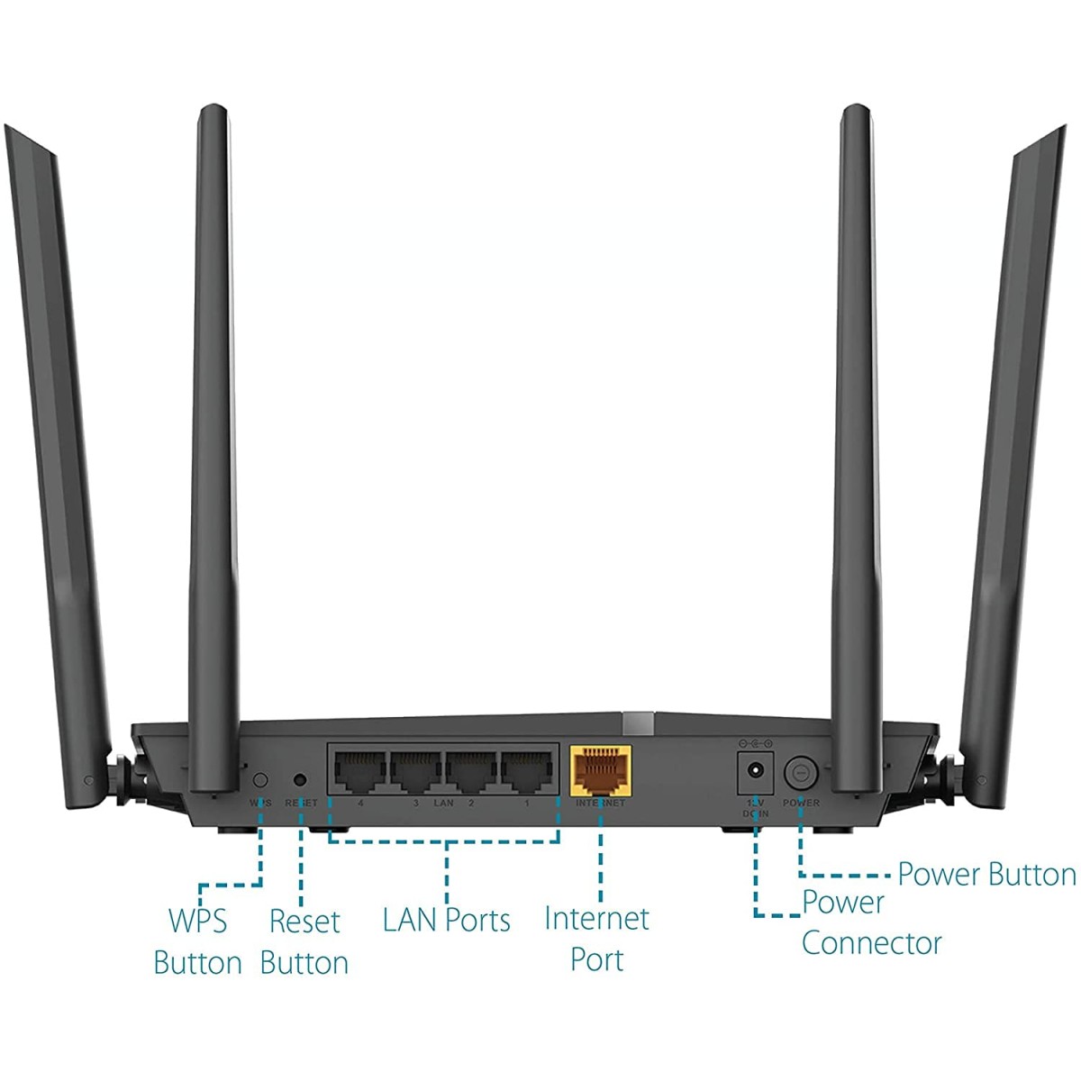 D-Link - DIR-1260 WiFi Router AC1200 High Power Gigabit Ethernet Dual Band Wireless Internet for Home Gaming Parental Control Wi-Fi, Black D-Link - DIR-1260 WiFi Router AC1200 High Power Gigabit Ethernet Dual Band Wireless Internet for Home Gaming Parental Control Wi-Fi, Black
