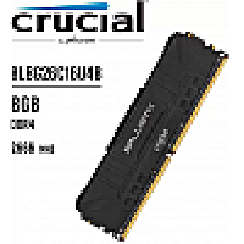 Crucial Ballistix 2666 MHz DDR4 DRAM Desktop Gaming Memory 8GB CL16 BL8G26C16U4B (Black), 5 inches