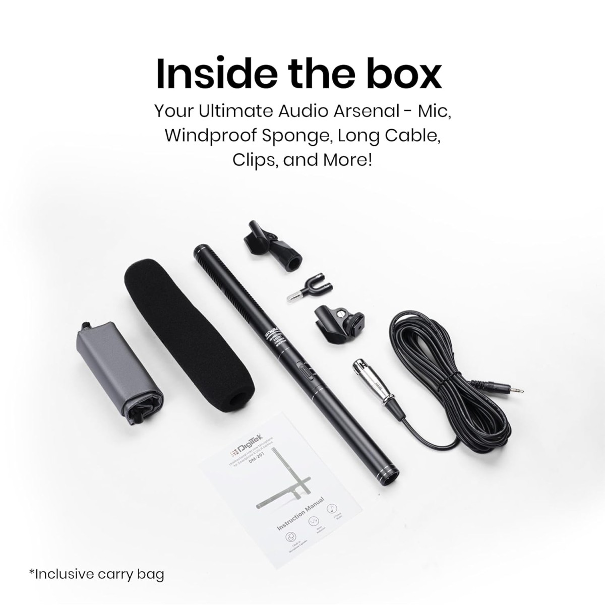 Digitek DM-201 Unidirectional Interview Microphone for Smartphone & DSLR Camera