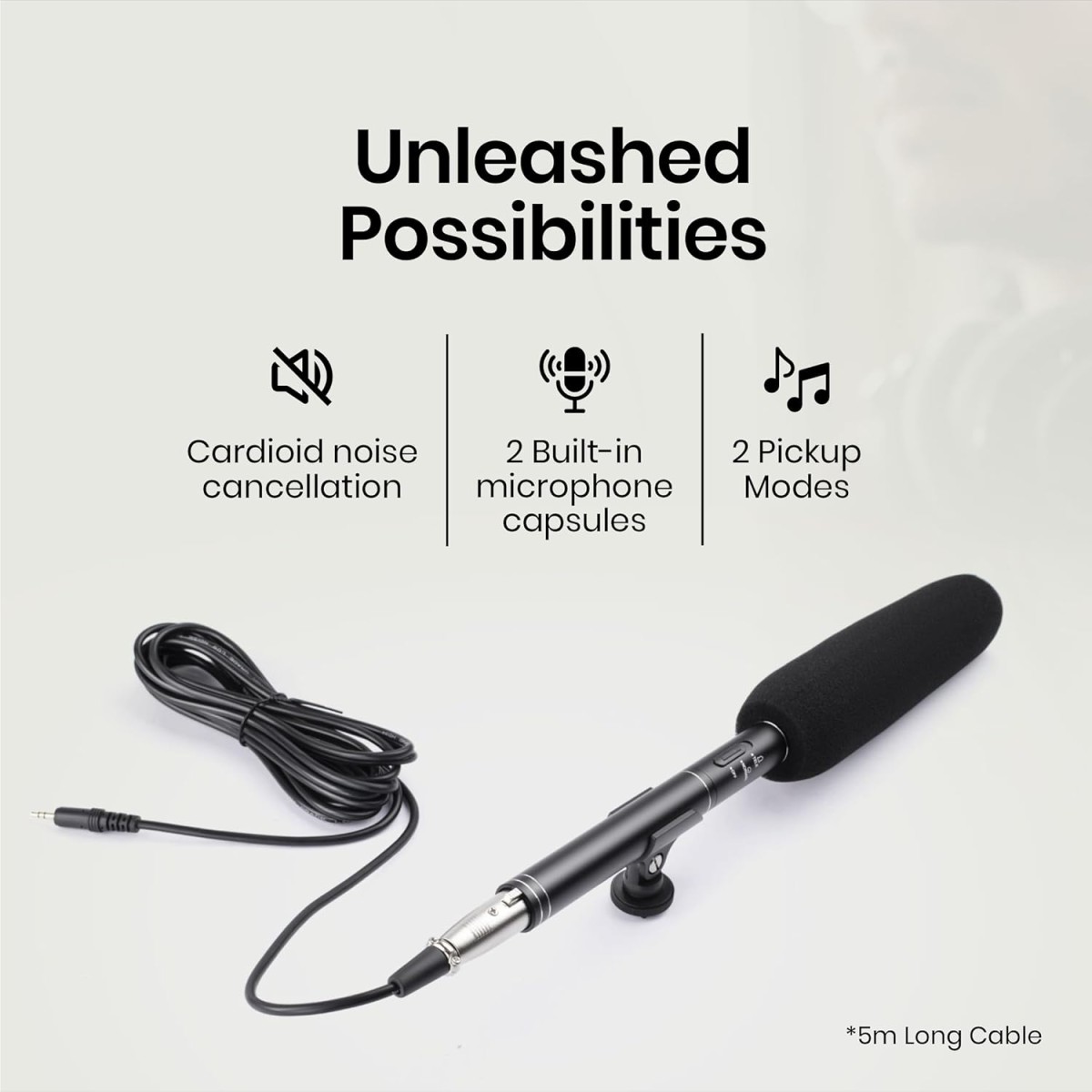 Digitek DM-201 Unidirectional Interview Microphone for Smartphone & DSLR Camera