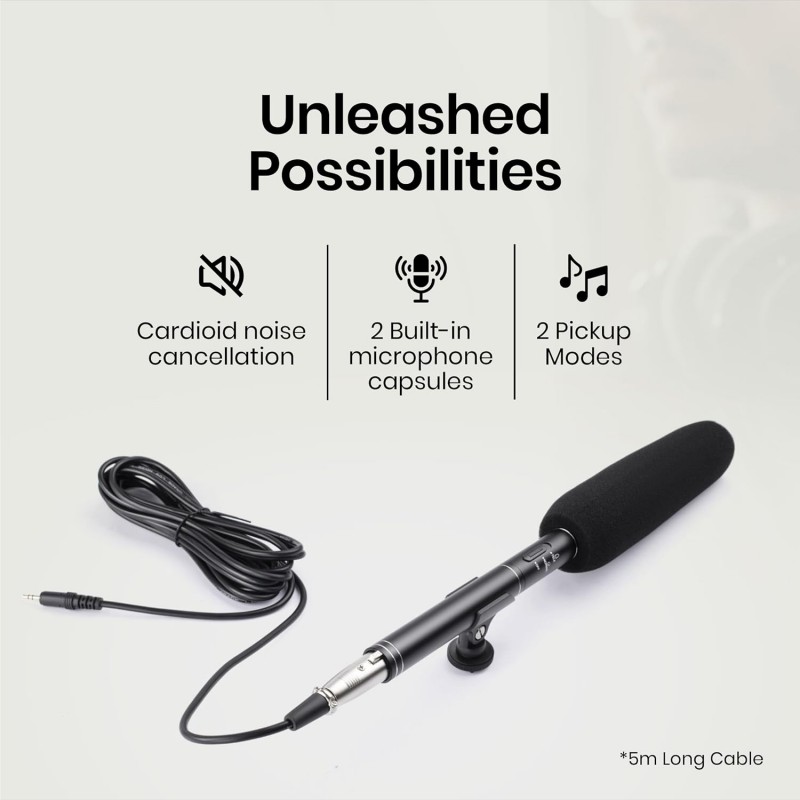 Digitek DM-201 Unidirectional Interview Microphone for Smartphone & DSLR Camera Digitek DM-201 Unidirectional Interview Microphone for Smartphone & DSLR Camera