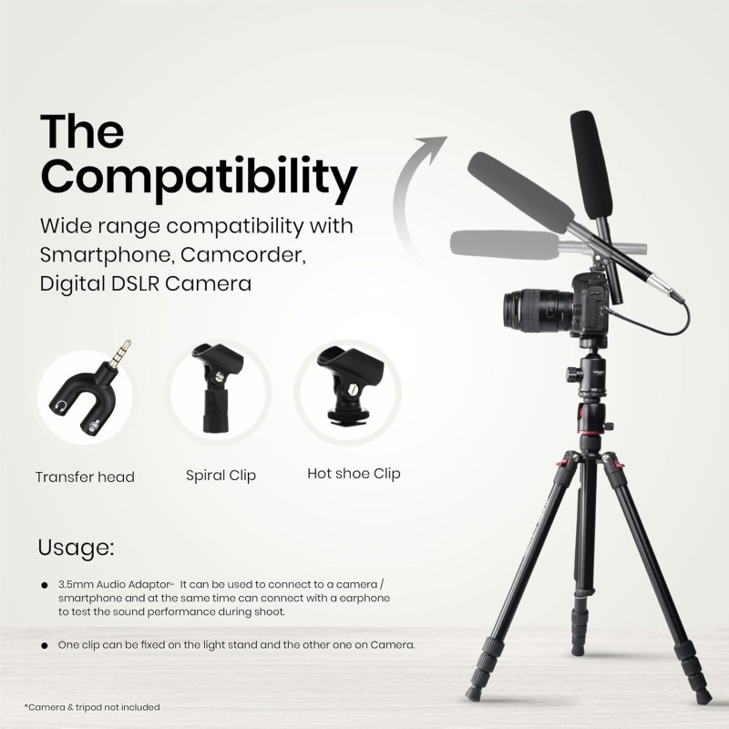 Digitek DM-201 Unidirectional Interview Microphone for Smartphone & DSLR Camera Digitek DM-201 Unidirectional Interview Microphone for Smartphone & DSLR Camera