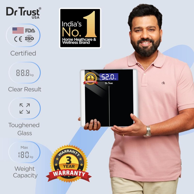 Dr Trust USA Balance Personal Digital Electronic Body Weight Machine for Human Body 180kg Capacity Weighing Scale- 513 (Ash Black) Dr Trust USA Balance Personal Digital Electronic Body Weight Machine for Human Body 180kg Capacity Weighing Scale- 513 (Ash Black)